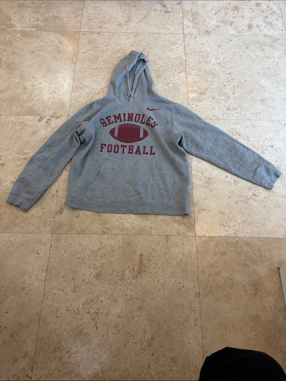 Nike Gray Seminoles Football Hoodie Sweatshirt FSU